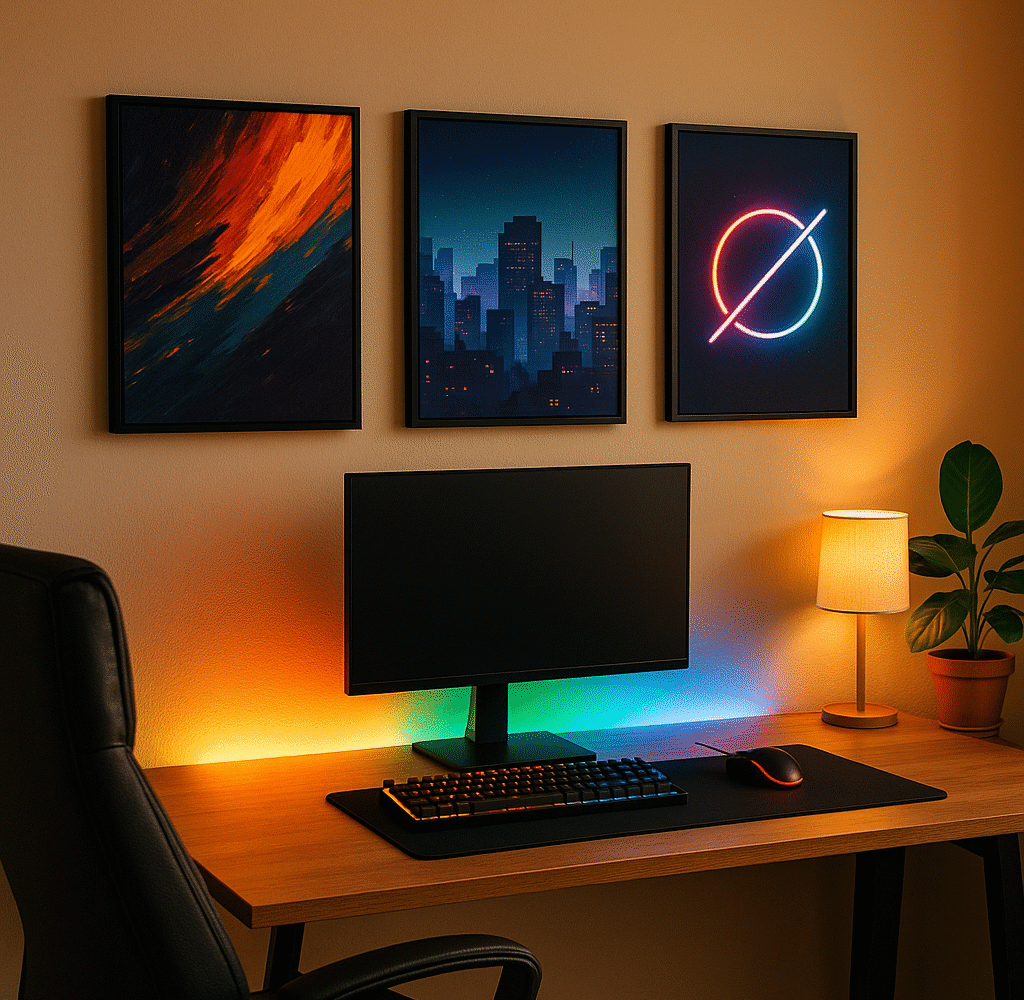 Desk setup for gamers