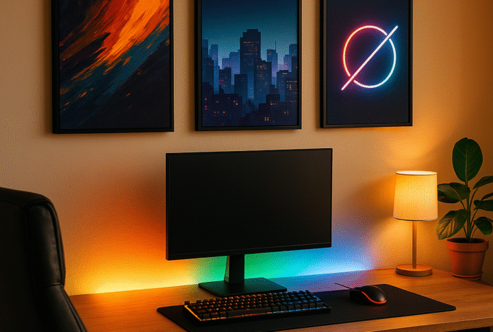 Desk setup for gamers
