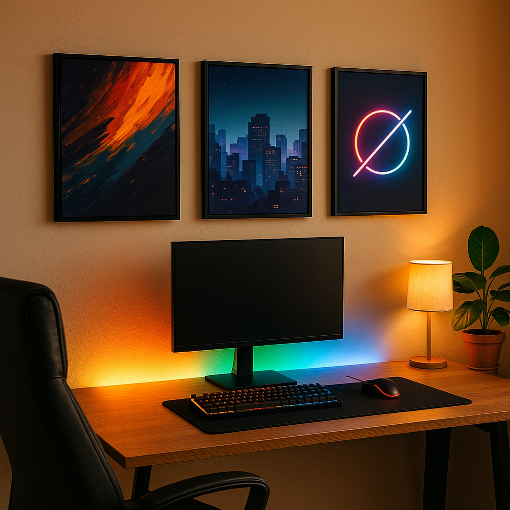 Desk setup for gamers