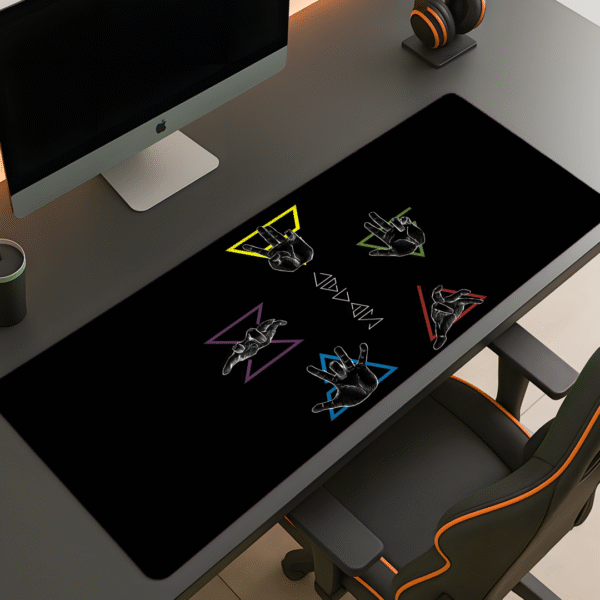 decorative black mouse pad