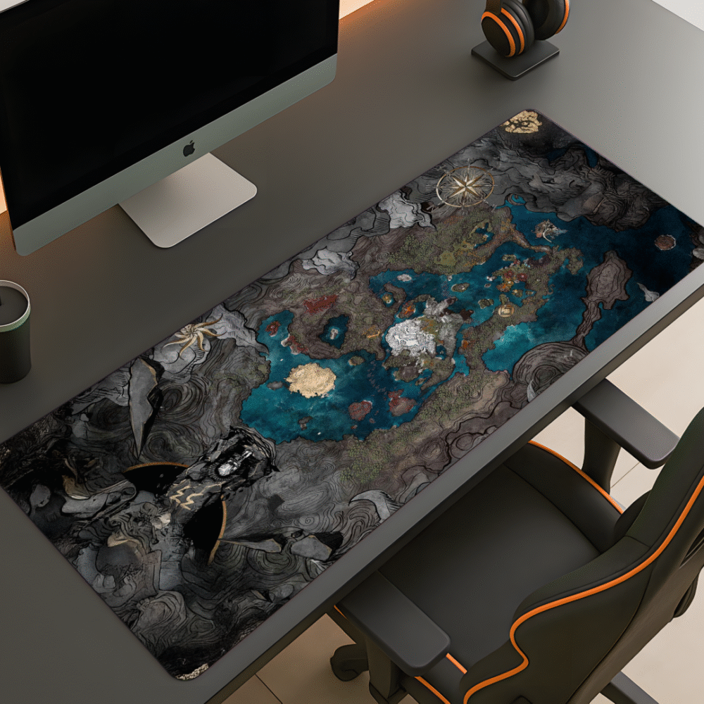 Large Mouse pad Expedition 33 maps – Desk mat Design 017