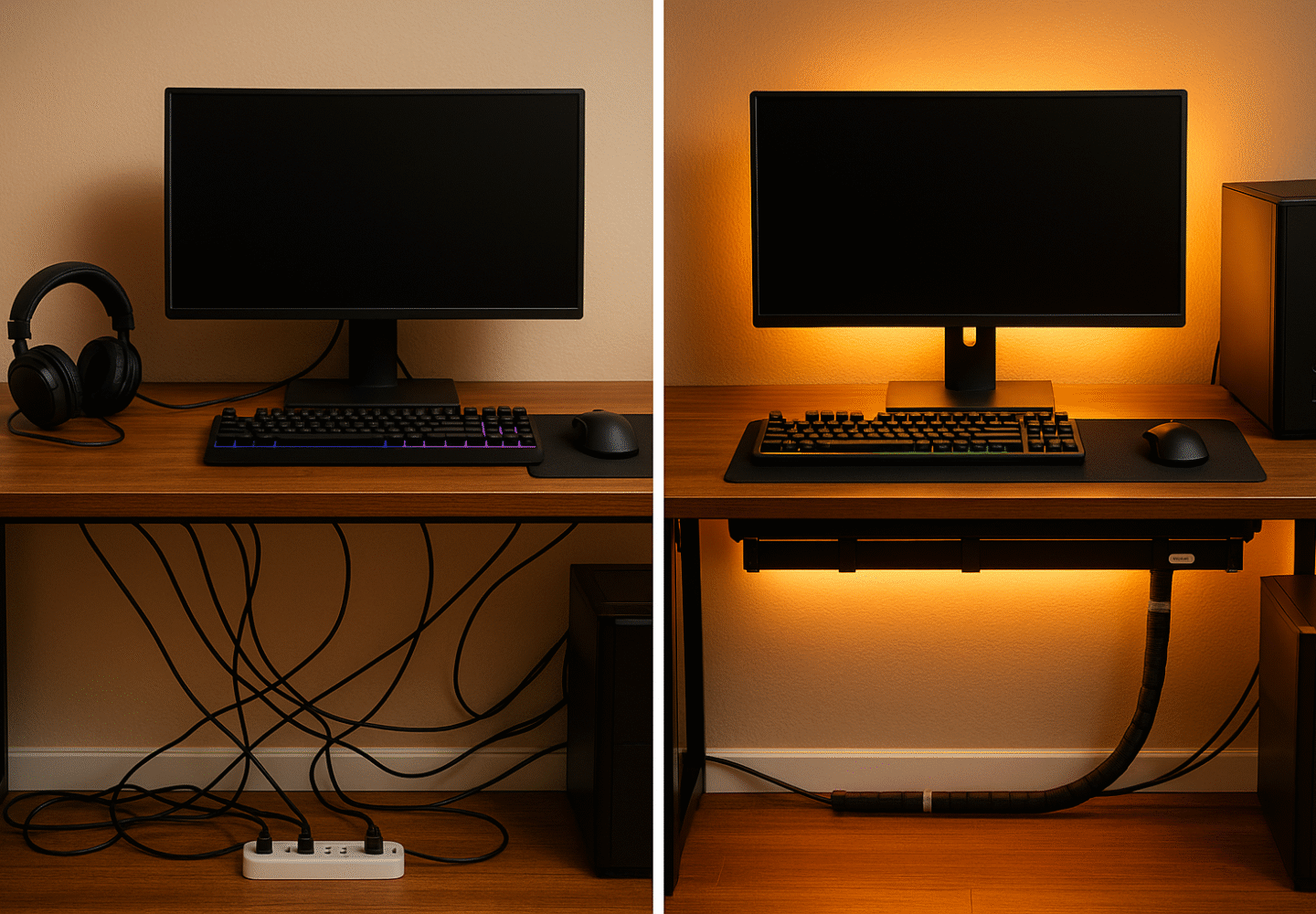 Gamer desk environment